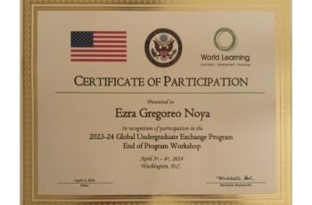 Ezra Gregoreo Noya – Global Undergraduate Exchange Program End of Program Workshop 2024